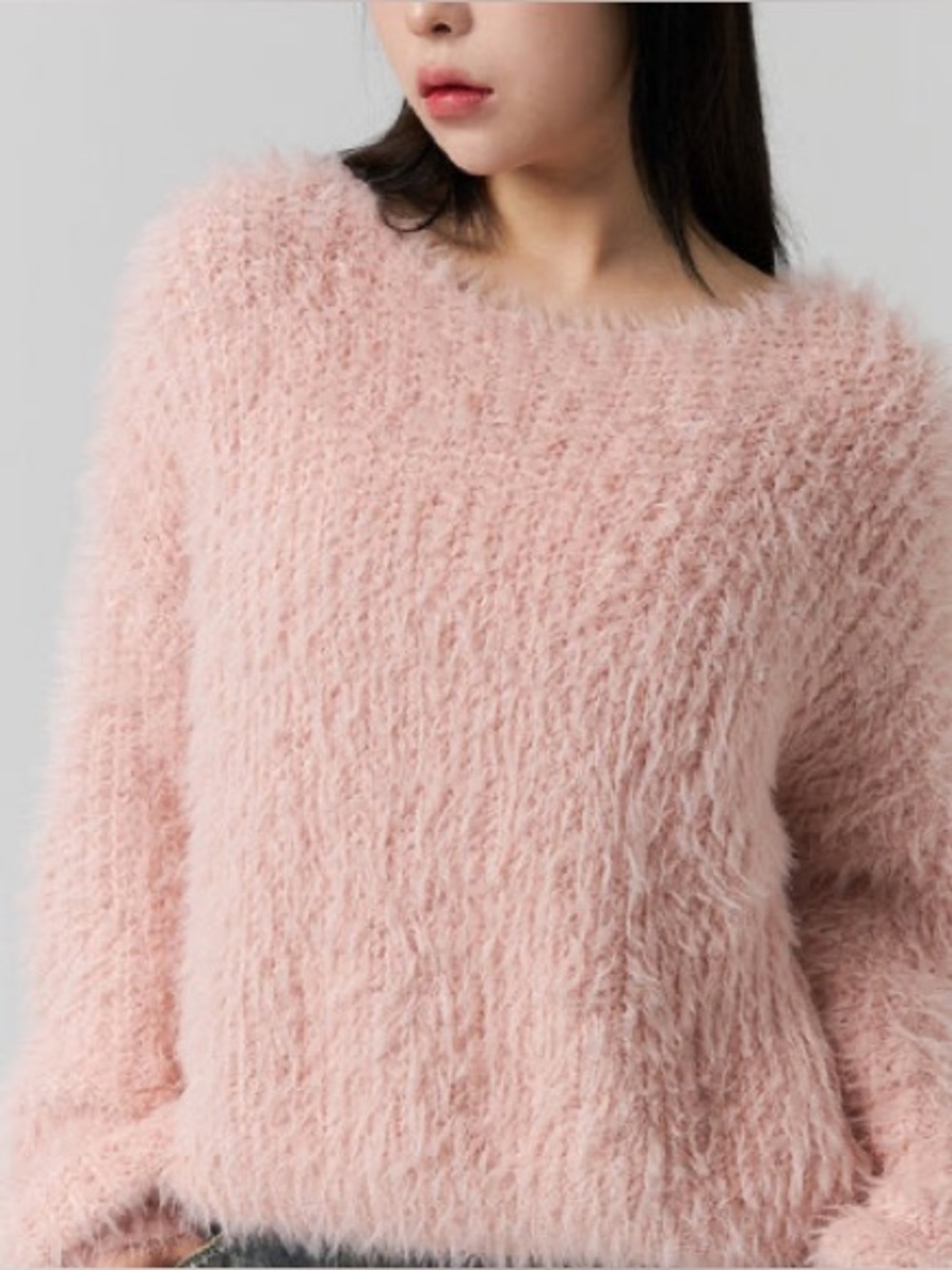 ❤️‍🔥5/$25❤️‍🔥Blush Pink Fuzzy Crewneck Sweater